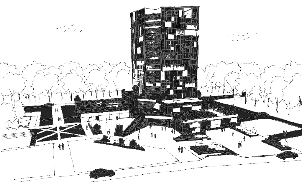 Hybrid Building-Vertical Farm and Shopping Center